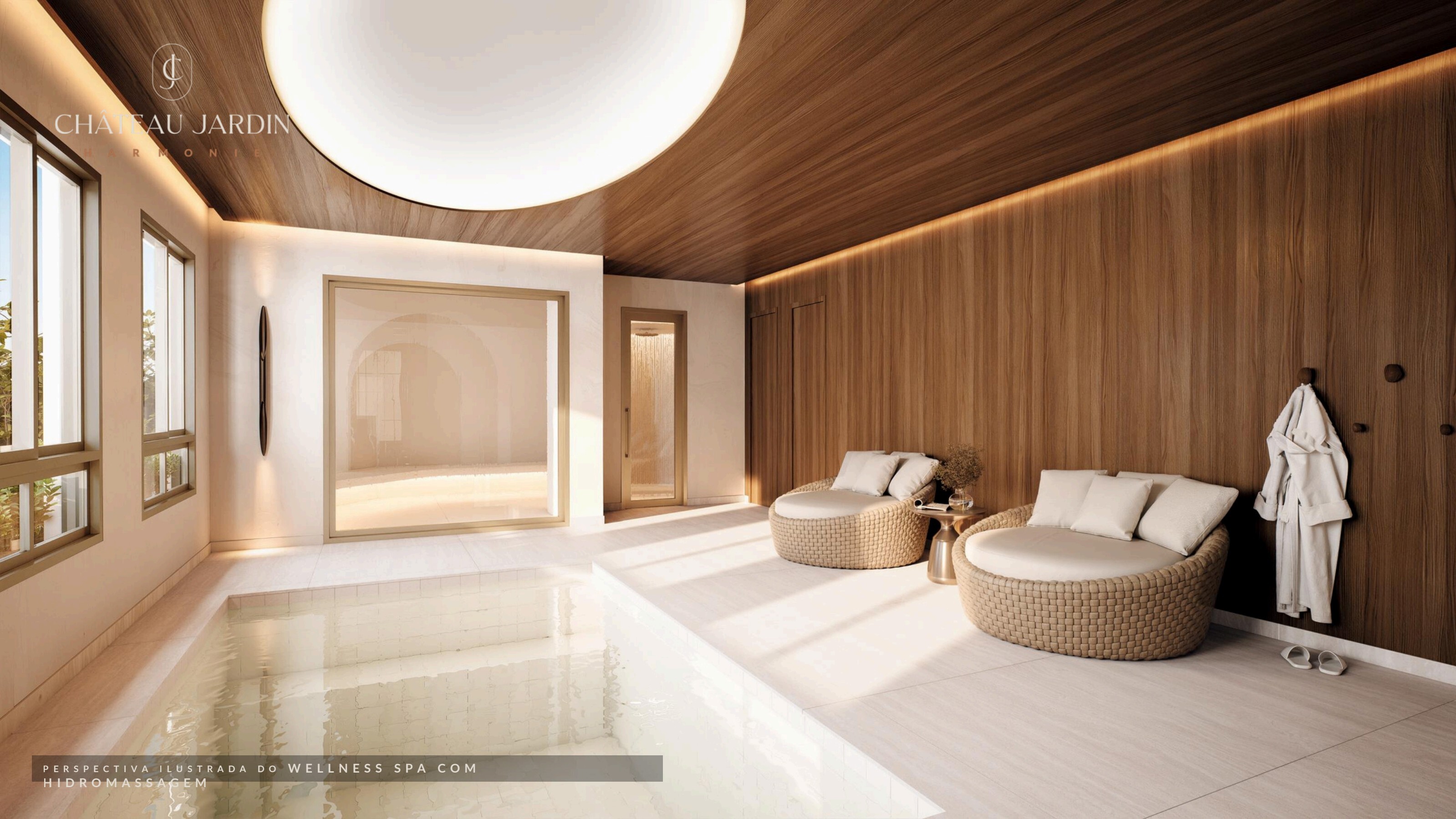 Wellness spa com hidromassagem
