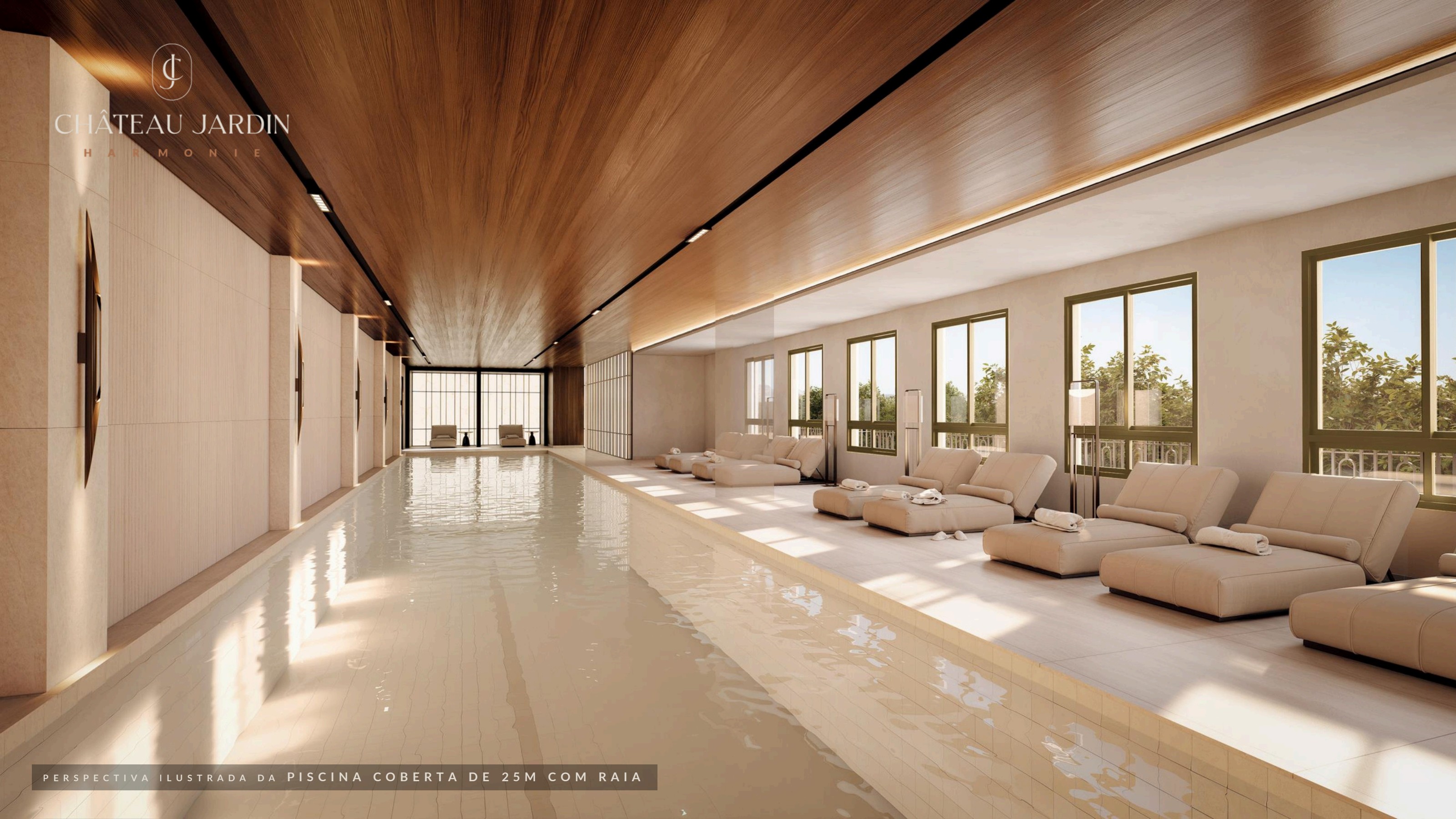 Piscina coberta de 25m com raia